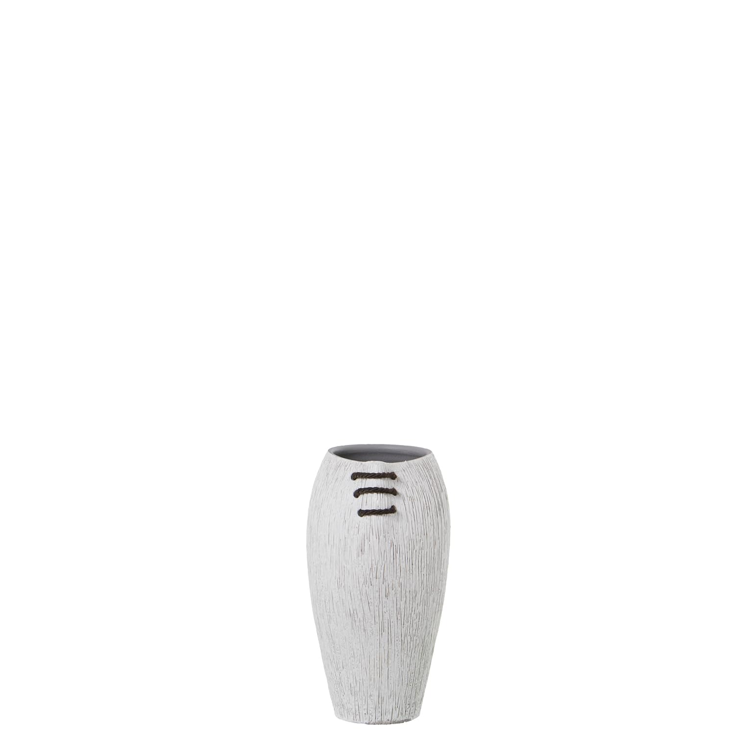 Vase en céramique DRW blanc et marron au design texturé haut de gamme