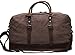 Iblue Oversized Canvas Trimng Travel Tote Luggage Duffels Handbag Leather #831