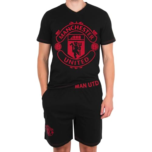 Manchester United FC Official Soccer Gift Mens Loungewear Short Pajamas