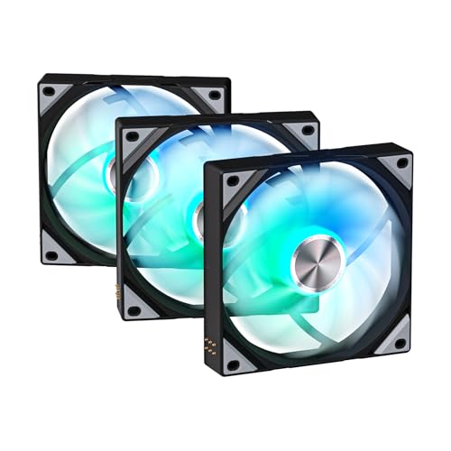Image of Tryx 120mm Case Fan Reverse Blade ARGB PC Computer Quiet Fan 3in1 Cooler, Upgraded Pogo-Pin Connection with Magnetic Cable,ARGB Gen2 LEDs,New Version ROTA SL,Black