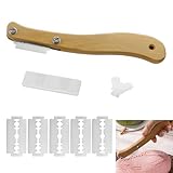 Bäckermesser, Baguettemesser Teig Rasiermesser Werkzeug mit 5 Klingen Teig Rasiermesser Set Ritzmesser zum Einschneiden von Baguette Gravieren von Brotmustern Geschwungene Schnitte zum Brotbacken