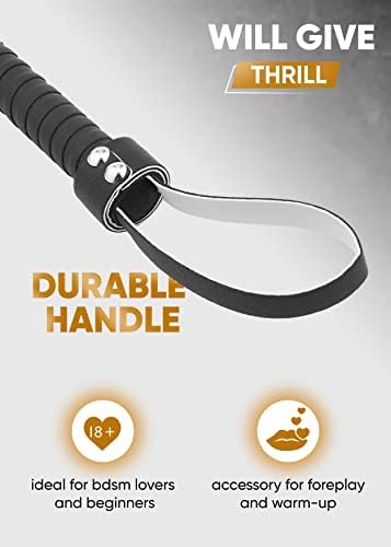 RIDIN Leather Horse Crop Set Whip 34" Crop 18" Horse Whip Set, Leather Horse Riding Set, Horse Whip Crop — view 6