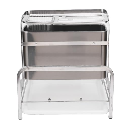 Support de rangement de cuisine inox pour optimiser les petits comptoirs