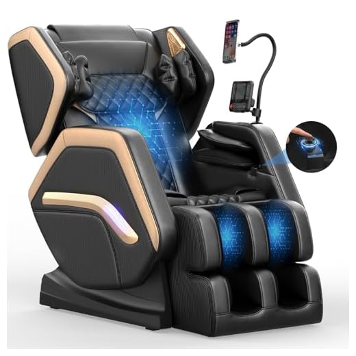 NAGLIFOR Massage Chair Full Body, Zero Gravity Massage Chair 2025 for Back Fatigue with 10 Fixed Rollers, Airbags, Phone Controller, Heating, Bluetooth Speaker, Nightlights for Living Room, Bedroom