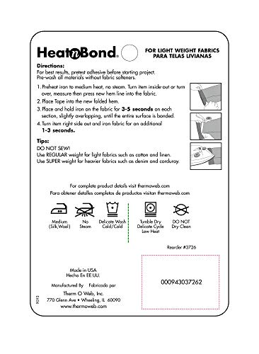 Image of HeatnBond Hem Iron-On Adhesive, Regular Weight, Black