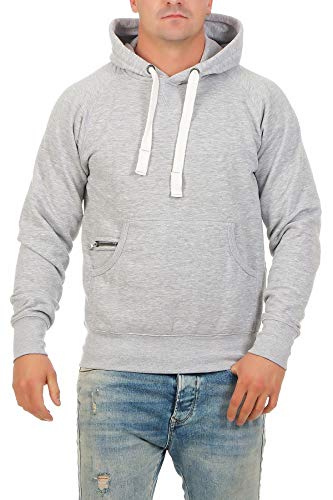 Happy Clothing Sudadera con Capucha Hombre, Suéter para Hombre Tallas S-5XL, Größe Textil:XXL, Farbe:Gris Jaspeado