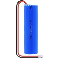 Pila 18650 Recargable 3.7 V Litio Batería de Iones de Litio 18650 3.7V 2000mAh con Enchufe Xh 2p + batería Recargable de Cable DIY, 1 Pieza