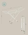 SONGMICS Sac à linge, sac à linge métallique, pliable, espace-sauvetage, Airer à plat, avec 2 Mouettes, Utilisation intérieure à l'extérieur, Vêtements de draps, Blanc ULLR540W01