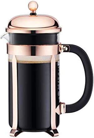 Bodum Chambord French Press Coffee Maker, Glass, 34 Ounce, 1 Liter, Copper