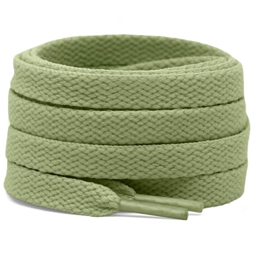 Image of DELELE 2 Pair Super Quality 24 Colors Flat Shoe laces 5 /16 inch Wide Shoelaces for Athletic Running Sneakers Shoes Boot Strings