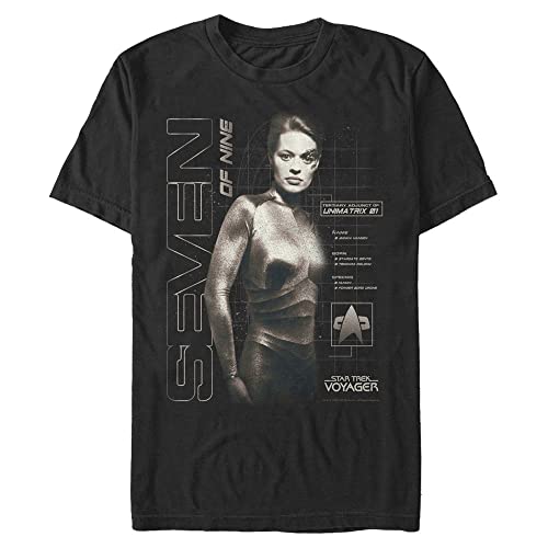 T-shirt Star Trek Seven Big & Tall pour homme grande taille coton noir