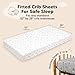 KeaBabies 2-Pack Fitted Crib Sheets for Boys, Girls, Baby - Soft Bamboo Viscose Cotton, 52x28 Standard Crib Mattress Sheets, Toddler Bed Mattress Cover, Gender Neutral, Breathable, Durable (Woodland)