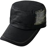 [Avirex] [アヴィレックス] 別注 BIG SIZE スタンダード メッシュ ワークキャップ メッシュキャップ 帽子 XL 大きいサイズ キャップ メンズ 黒 深め 春 夏 メンズ ビックサイズ (JP, アルファベット, M, (01)ブラック×メッシュカモ)