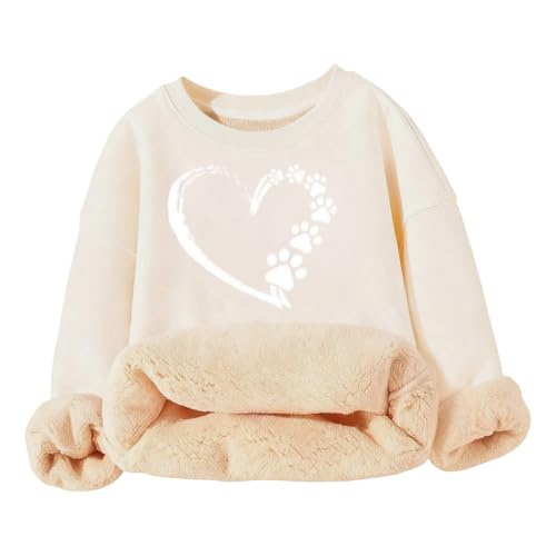 Pull ample enfant imprimé cœur col rond manches longues décontracté pour l'automne hiver