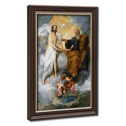 Sainte Trinité impression sur toile décoration murale grand format 50x75 cm avec cadre