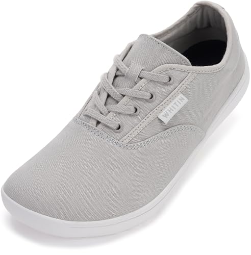 WHITIN Men's Wide Canvas Barefoot Sneakers | Zero Drop Sole | Minimalist Footwear