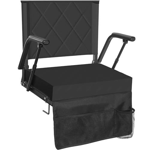 Sheenive Wide Bleacher Seat with Back Support & Padding