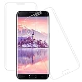 [2 unidades] Protector de pantalla de cristal templado para Samsung Galaxy S7 Edge, dureza 9H, antiarañazos, borde redondo 3D, cobertura completa, antiburbujas, protector, transparente