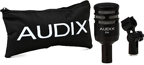AUDIX D6 Cardioid Dynamic Kick Drum Microphone for Kick Drums and Bass Instruments by AUDIX - Image 2