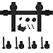 CCJH 4FT Mini Sliding Barn Door Hardware Kit Closet Cabinet 48