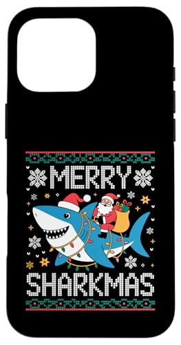 Merry Sharkmas AO[Z[^[ T^ CfBO V[N Cgt X}zP[X iPhone 16 Pro Max p