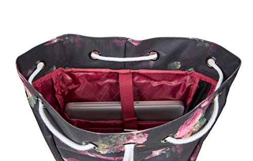 Nitro Cypress Sportowy plecak dzienny na uczelnię i w czasie wolnym, plecak Streetpack z wyściełaną kieszenią na laptopa o szerokości 15" i zapięciem na tunel marynarski, czarny różowy, 28 L, Plecak
