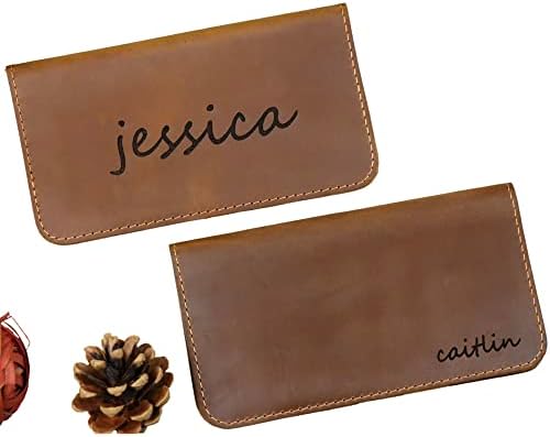 Personalized Leather Brown CHECKBOOK COVER/Leather Check Cover/Monogrammed Gift For Him or Her/Monogram Initials