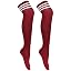 Burgundy/White Stripe