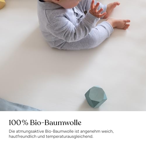 Ehrenkind Bio-Baumwolle Spannbettlaken 200x90cm Natur – Bild 2