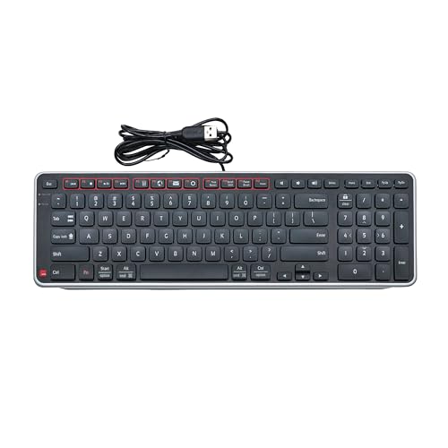 Contour Balance Keyboard | Teclado con Cable USB | Diseño de EE. UU. | Superfino | Ergonómico | Teclado numérico + Teclas mulPmedia | Hogar y Oficina | para Windows y Mac