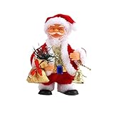 WangSiwe Elektrische Weihnachtsmann Weihnachtsfest Weihnachtsmann Santa Claus Spielzeug Weihnachten Santa Musical Shaking Santa Tisch Weihnachten Neujahrsgeschenk Für Kinder Jungen Mädchen/Rot Blau