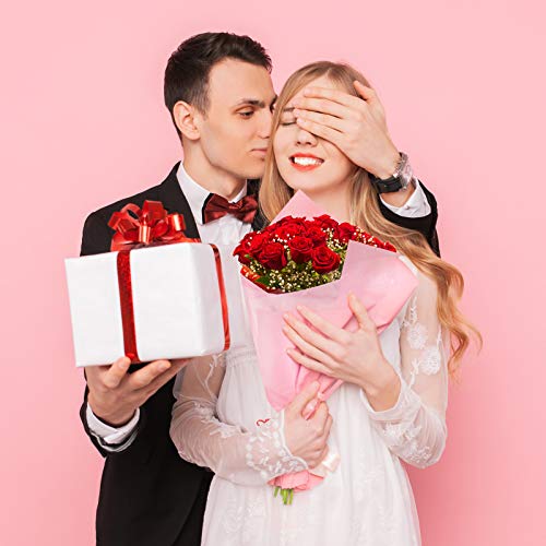 CHRORINE 50 Sheets Mixed Pink Tissue Paper Wrapping Paper Art Paper Crafts for Packaging Valentine Wedding Art Craft (Pink) - Thumbnail 2