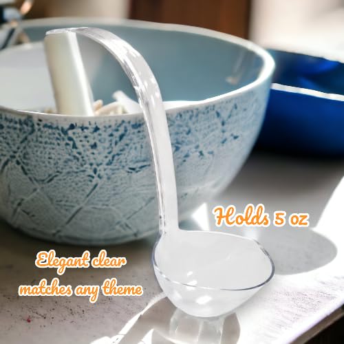 Party Dimensions Lot of 2 Clear Plastic Punch Bowl Ladles 5 oz - Thumbnail 2