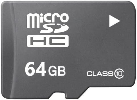 64 GB Class 10 microSD HC High Capacity Memory Card for DSLR Cameras, HD Camcorders