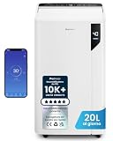 Pro Breeze® Deumidificatore Intelligente 20L/Die con Wi-Fi Sensore di Umidità Filtro a Carboni Attivi per Muffa e Umidità Modalità Bucato – per Casa Ufficio Camera da Letto