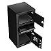 VEVOR 3.6 Cubic Feet Drop Safe, Large Capacity Front Drop Slot Safe Box with Digital Keypad, Heavy Duty 3 Tiers Cash Depository Box with Spare Keys for Cash, Bank Slip, Jewelry, Document, Bill, Black