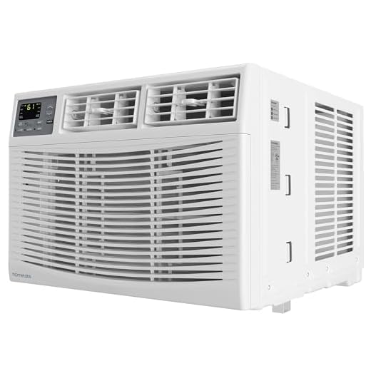 hOmeLabs 10,000 BTU Window Air Conditioner - Energy Star Certified AC Unit with Digital Thermostat and Easy-to-Use Remote Control - Ideal for Rooms up to 450 Square Feet