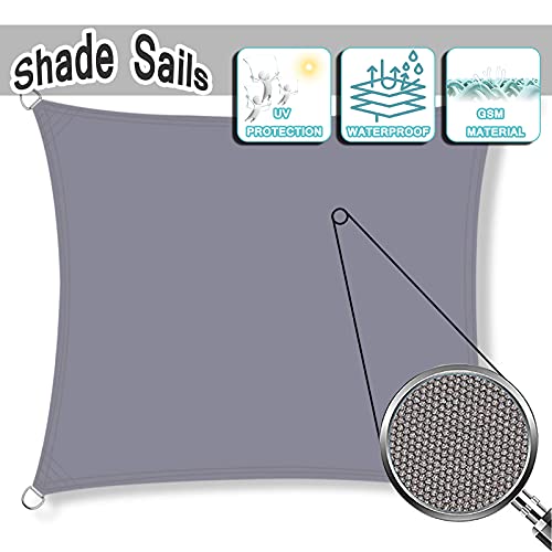 Toldo para sombra en patios amplios lona rectangular 5x6 impermeable gris 4