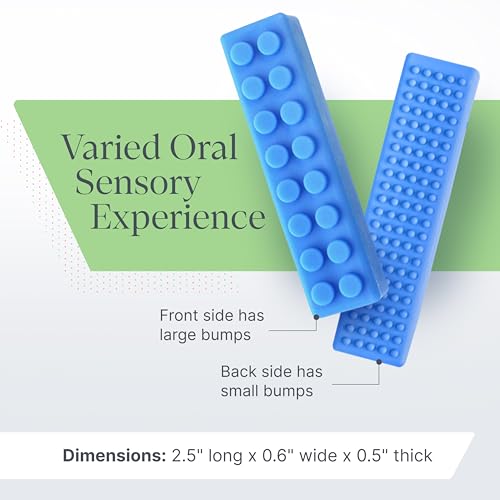 ARK Brick Stick, Chew Necklaces for Sensory Kids and Adults, Oral and Hand Fidget for Autism, ADHD, SPD, Anxiety, Medical-Grade 2-Textured Chew Necklace, XXT, Very Firm, Royal Blue