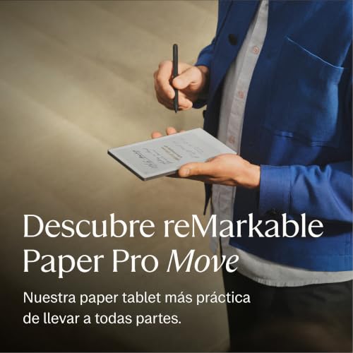 Miniatura 5 de Remarkable Pack Premium Paper Pro Move Tableta De Tinta Electrónica - Pantalla A Color 7,3 Lápiz Marker Plus Con Goma Integrada Funda Book Folio De Piel Negra
