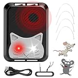 ZHIVEMEi Marderschreck Auto, Marderfalle Mit Ultraschall & Blinklicht, Zweistufige verstellbare Marderabwehr, Marderschreck mit automatischer Start-/Stopp-Funktion für Dachboden, Haus, Garten, Garage