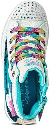Skechers girls Twi-lites Sneaker, White/Multi, 1 Little Kid US | Image 1