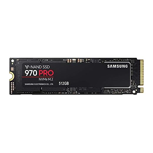 Samsung SSD 970 Pro 512 GB - Interface M.2 NVMe Drive de estado sólido interno com tecnologia V-NAND (MZ-V7P512BW), preto/vermelho