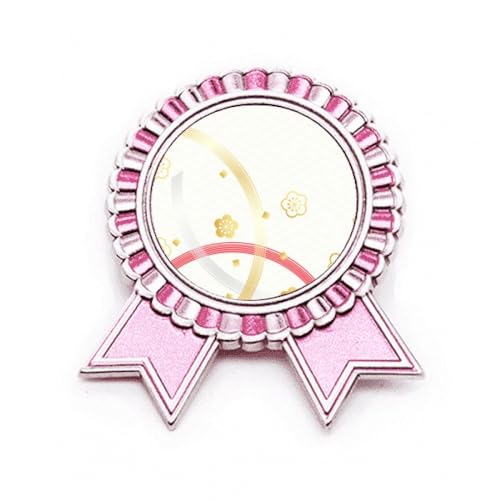 Broche blanche fleur rose en métal pour sublimer un blazer