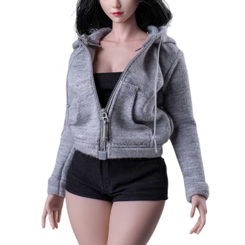 Vêtement 1/6 pour action figure veste à capuche zippée