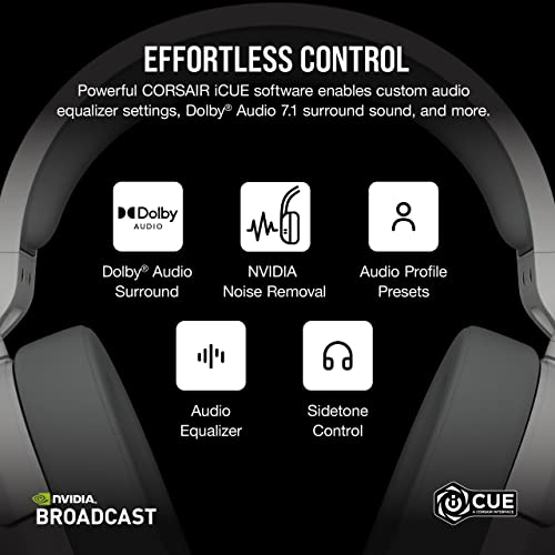 Corsair HS55 Wireless Multiplatform Lightweight Gaming Headset – White - image 6