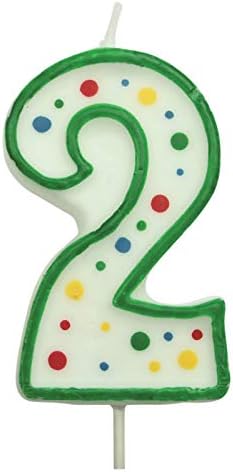 PME Green Number 2 Candle, Large Size