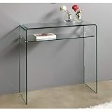 Mueble de recibidor de cristal con estante