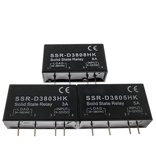 Relais à semi-conducteurs PCB SSR-D3808HK DC-AC 8A pour commutation de circuit