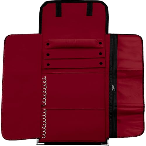 Mostruário Médio Misto Pasta Porta Joias Bijuterias Pano Aveludado Guarda Joias (Vermelho)